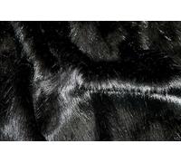 Tessuto Pelliccia Sintetica Super Luxury Materiale - Swiss Nero