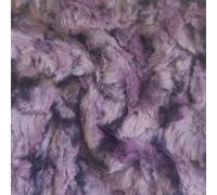 Tessuto Pelliccia Sintetica Super Luxury Materiale Viola E Nero Mix