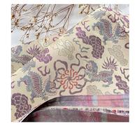 Tessuto per abiti in broccato cinese, tessuto flor Classico modello Kirin viola significato di buon auspicio Borsa in broccato Scatola con scorrimento a mano Panno tradizionale cinese 140x50 cm