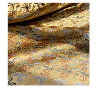 Tessuto per abiti in broccato cinese, tessuto flor Di buon auspicio Drago Cinese Modello Teiera Kung Fu Tazza da tè Borsa di stoccaggio Scatola portatile Panno di abbigliamento fatto a mano 145X50cm