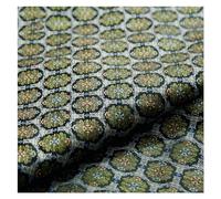 Tessuto per abiti in broccato cinese, tessuto flor Fiore Modello rombico Nishijin Tessitura Oro Stile giapponese Cuscino da tè Tessitura Tovaglia Stoffa fatta a mano 150X50 cm(Groen)