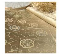 Tessuto per abiti in broccato cinese, tessuto flor Giallo Semplice Finestra Reticolo Modello Loto Morbido Cotone Stile Antico Ming Camicia a Mezze Maniche Cappotto Superiore Panno Finto Cinese 150X50