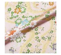 Tessuto per abiti in broccato cinese, tessuto flor Nishijin Tessitura Oro Antico Kimono giapponese Folk personalizzato Piccolo floreale pastorale Foresta di montagna Modello di fiori di ciliegio 75X50