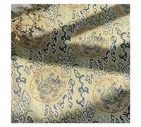 Tessuto per abiti in broccato cinese, tessuto flor Nuvole di buon auspicio simboleggiano il piccolo drago blu, modello calligrafia, pittura, materiale di montaggio, scatola, stoffa, artigianato cinese