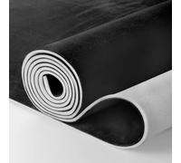 Tessuto per cielo dell'auto in scamosciato con supporto in schiuma per interni del veicolo, adatto per la sostituzione di cieli auto, camper, campervan e progetti fai da te (200,7 x 152,4 cm) (nero)