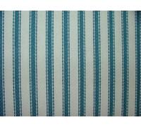 Tessuto Per Cuscini In Cotone A Righe Blu Mare