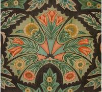 Tessuto Per Cuscini In Lino Grigio Carbone Con Motivi Floreali