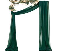 Tessuto Per Drappeggio Dell'Arco Nuziale 6/10M Tende in tessuto chiffon for decorazioni for ricevimenti di cerimonia nuziale ad arco in trasparente for la fase festa Addio al nubilato(Green,75x1000cm)