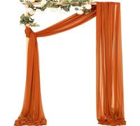 Tessuto Per Drappeggio Dell'Arco Nuziale 6/10M Tende in tessuto chiffon for decorazioni for ricevimenti di cerimonia nuziale ad arco in trasparente for la fase festa Addio al nubilato(Orange,75x600cm)