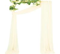 Tessuto Per Drappeggio Dell'Arco Nuziale 6/10M Tende in tessuto chiffon for decorazioni for ricevimenti di cerimonia nuziale ad arco in trasparente for la fase festa Addio al nubilato(Beige,75x600cm)