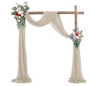 Tessuto Per Drappeggio Dell'Arco Nuziale Arco di nozze in chiffon drappeggio for decorazioni ricevimento cerimonia, tende in tessuto trasparente for addio al nubilato in fase festa(Gray,75x600cm)
