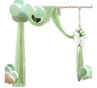 Tessuto Per Drappeggio Dell'Arco Nuziale Arco di nozze in chiffon drappeggio for decorazioni ricevimento cerimonia, tende in tessuto trasparente for addio al nubilato in fase festa(Green,75x400cm)