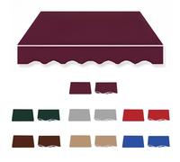 Tessuto per tenda da balcone per esterni, resistente ai raggi UV, in tela di ricambio per ombrellone, colore bordeaux, 3,6 x 2,5 m, durevole e facile da installare