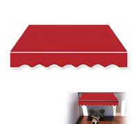 Tessuto per tenda da sole resistente ai raggi UV, resistente alle intemperie, telo per esterni per balcone, ricambio rosso (senza telaio), misura 2 m per la massima protezione