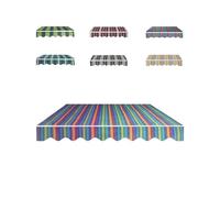 Tessuto per tenda da sole retrattile, 3,6 x 3,5 m e 4,5 x 3,5 m, copertura in poliestere per esterni per patio e terrazza, design arcobaleno (4,5 x 2 m), impermeabile e resistente ai raggi UV