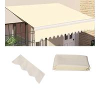 Tessuto per tenda retrattile manuale di alta qualità, 100% poliestere 280 g, beige, 5,5 x 1,5 m, perfetto per cortili, negozi e rifugi all'aperto con mantovana anteriore