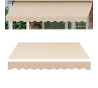 Tessuto per tenda retrattile per patio e balcone, materiale di ricambio per esterni, color cachi, 2,5 x 1,5 m, adatto per tende da 3 x 2 m, durevole e resistente alle intemperie.