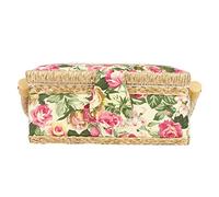 Tessuto per uso domestico Cestino da cucito fatto a mano Filo Scatola portaoggetti per ago Organizer Kit da cucito Scatola portaoggetti con vassoio rimovibile(Garden rose)