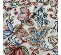 Tessuto Rasatello Fiori Arabesco 50 Cm 7153