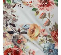 Tessuto Rasatello Fiori Colorati 50 Cm 7152