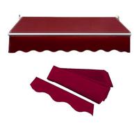 Tessuto resistente alle intemperie (senza telaio), antipolvere e antimacchia, accessori per tende da sole per balconi esterni, rosso, 4 x (13,1 x) materiale durevole