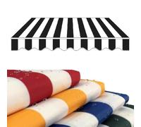 Tessuto retrattile di ricambio per tende da sole 2,5 x 2 m, 3 x 2 m, 4 x 2 m, tela resistente alle intemperie per finestre e porte, colore nero, 4,5 x 3,5 m