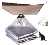 Tessuto riflettente in alluminio | Utilizzo di più dimensioni: piante, automobili, cani, serra, posto auto coperto, tendalino camper, canile(4x4M)