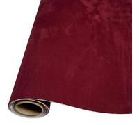 Tessuto scamosciato autoadesivo, 0,6 mm, ideale for pareti, tetti di automobili, mobili, scatole(Wine Red,50cmx500cm)