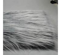 Tessuto Shaggy In Finta Pelliccia Pelo Lungo 12 Cm Per Cucito Fai Da Te Sfondo Di Foto Prop Anime Cosplay Party Costume Tappeto Decorazione 50x170cm(Color:22 grey white)