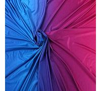Tessuto spandex sfumato in lycra 2 toni per abbigliamento latino sportivo 150 cm al metro (dal blu al fucsia)