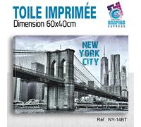 Tessuto Stampa New York Londra Tokyo Parigi - Quadro Decorazione da Muro -