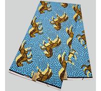 Tessuto stampato in cera di cotone africano, tessuto batik, stampa con polvere di perle, design popolare classico, 6 metri per pezzo