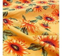 Tessuto Stoffa Girasoli Cotone Cucito Arredamento Teli Arredo Foderare Cuscini