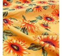 Tessuto Stoffa Girasoli Cotone Cucito Arredo Rivestimento Foderare Cuscini Divani 2,8x1 Mt Giallo