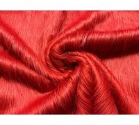 Tessuto Super Luxury Pelliccia Sintetica - Materiale extra lungo Rosso Foschia - Rosso, 1Mtr - 150cm x 100cm