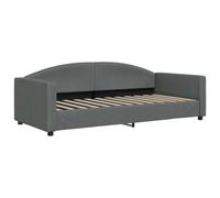 Tessuto Trasformabile Divano Letto Singolo Grigio Scuro 90x200 cm