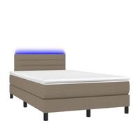 Tessuto traspirante con Testiera Regolabile Letto a Molle Insacchettate LED | Letto a Molle con Materasso e LED Tortura 120x190 cm in Tessuto con Rete Regolabile e Contenitore Coprimaterasso