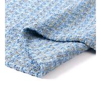 Tessuto tweed multicolore, Tessuto Tweed Poliestere Oro Seta Blu 150x100 cm Cucito fai da te