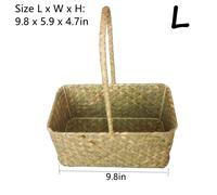 Tessuto Vimini Conservazione Contenitori Seagrass Uova Fiore Cesto Organizer Con