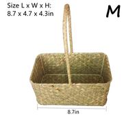 Tessuto Vimini Conservazione Contenitori Seagrass Uova Fiore Cesto Organizer Con