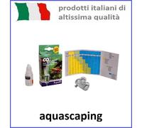 Test CO2 + reagente + ampollina in vetro soffiato - Marca AQUILI - acquario