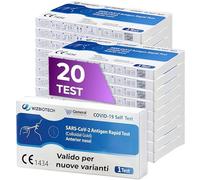 Test Covid 2026-20 Test Antigenici Rapidi per Autotest Domestico - Tamponi Covid 19 Rapido 2026 Nasale con Risultato Veloce per Controllo Infezione