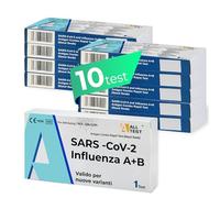 Test Covid Influenza - 10 pz- Test Antigenici Rapidi Combo SARS-CoV-2 Influenza B - Risultato rapido in 15 minuti- Tampone Nasale autodiagnosi uso domestico - Valido per nuove varianti