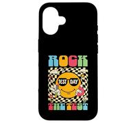 Test Day Rock The Test Teacher Test Day You Got This Gift Custodia per iPhone 16
