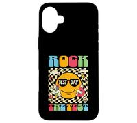 Test Day Rock The Test Teacher Test Day You Got This Gift Custodia per iPhone 16 Plus