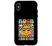 Test Day Rock The Test Teacher Test Day You Got This Gift Custodia per iPhone X/XS