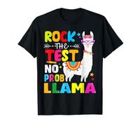 Test Day Rock The Test Teaching No Prob Llama Teacher Maglietta