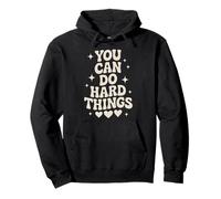 Test Day Teacher You Can Do Hard Things Women Kids Groovy Felpa con Cappuccio