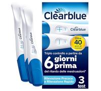 Test di gravidanza Clearblue Rilevazione Precoce e Rapida - Triplo controllo* - Pacchetto combinato, Risultati 6 giorni prima e Risultato rapido, anche in 1 minuto, 3 test