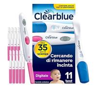 Test di gravidanza e Test di ovulazione Clearblue Digitale - Individua i tuoi 2 giorni di picco di fertilità, 10 Test di ovulazione E 1 Test di gravidanza, prova anche l’app GRATUITA Tracker ciclo